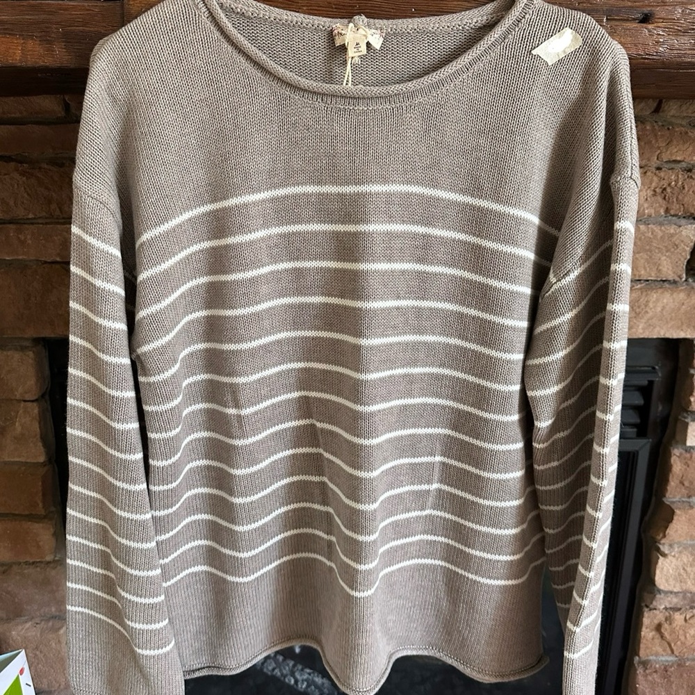 Hem and Thread Taupe Sweater